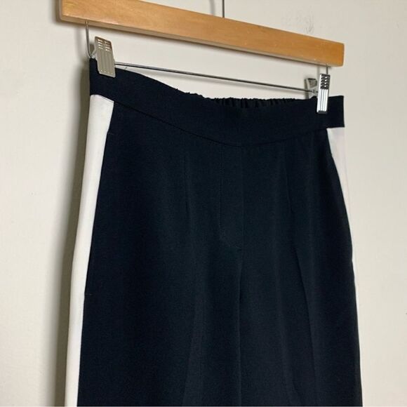 Aritzia Babaton Dexter Pants Pull-on Black White Stripe Tuxedo Trousers 0 - Picture 5 of 8